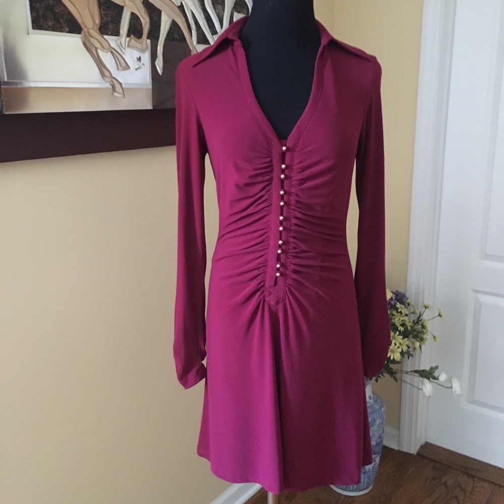 Cache burgundy dress